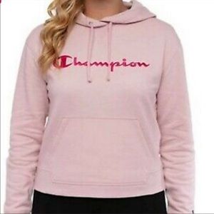Champion Logo Script Sweatshirt Hoodie L